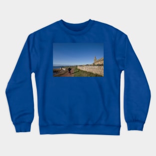 Walking to Newbiggin Bay Crewneck Sweatshirt